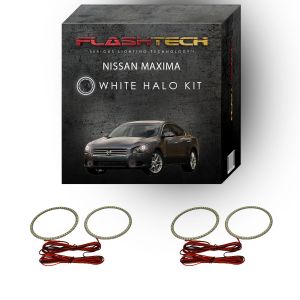 Nissan Maxima White LED Halo Headlight Kit 2009-2014