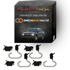 Chevrolet Avalanche White Halo Headlight Kit 2003-2006 (Cladded)
