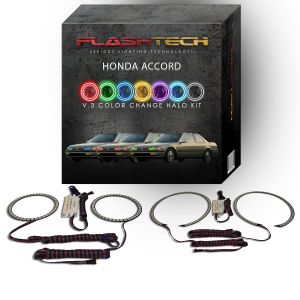 Honda Accord V.3 Fusion Color Change LED Halo Headlight Kit 1990-1993