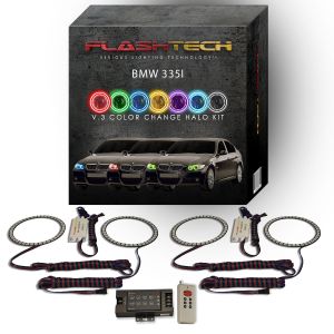 BMW 335i 2006-2008 V.3 Fusion Color Change LED Halo Headlight Kit with RF Remote