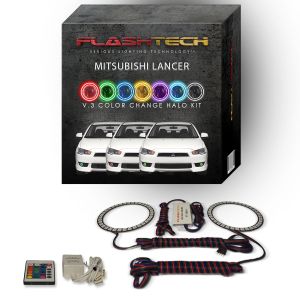 Mitsubishi Lancer 2008-2016 V.3 Fusion Color Change LED Halo Fog light Kit with IR Remote