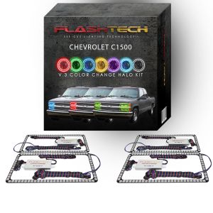 Chevrolet 1500 V.3 Color Change Upper & Lower Blinker Halo Headlight Kit 1988-1998 OBS