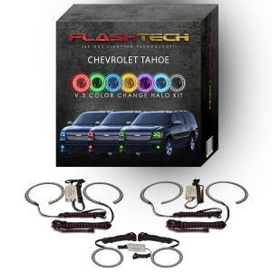 Chevrolet Tahoe V.3 Fusion Color Change Headlight & LED Halo Fog Light Kit 2007-2013