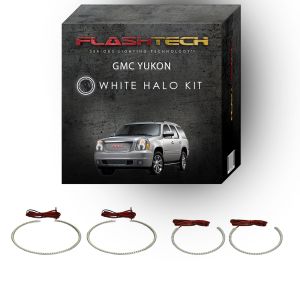 GMC Yukon White LED Halo Headlight Kit 2007-2013