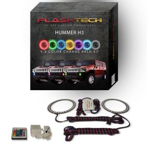 Hummer H3 2006-2010 V.3 Fusion Color Change LED Halo Fog light Kit with IR Remote