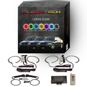 Lexus IS300 V.3 Fusion Color Change Headlight & LED Halo Fog Light Kit 2001-2005 V.3 Fusion Color Change LED Halo Headlight and Fog light Kit with RF Remote