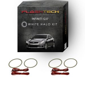 Infiniti G37 Sedan White LED Halo Headlight Kit 2010-2013