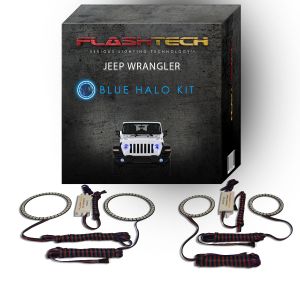 Jeep Wrangler JL V.3 Fusion Color Change Headlight & LED Halo Fog Light Kit 2018-2019 Blue LED Halo Headlight and Fog light Kit