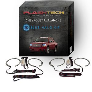 Chevrolet Avalanche 2007-2013 Blue LED Halo Headlight Kit