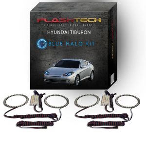 Hyundai Tiburon 2007-2008 Blue LED Halo Headlight Kit
