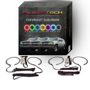 Chevrolet Suburban V.3 Fusion Color Change LED Halo Headlight Kit 2000-2006