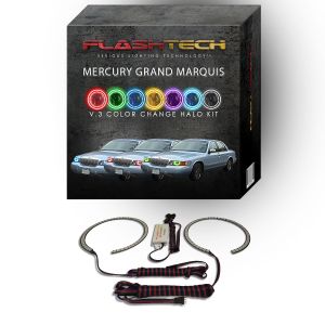 Mercury Grand Marquis V.3 Fusion Color Change LED Halo Headlight Kit 1998-2002
