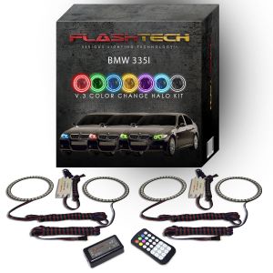BMW 335i 2006-2008 V.3 Fusion Color Change LED Halo Headlight Kit with Colorfuse RF Remote