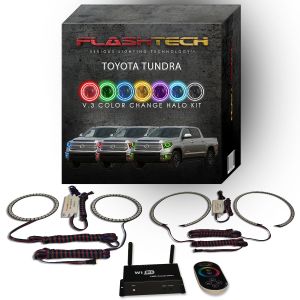 Toyota Tundra V.3 Fusion Color Change Headlight & LED Halo Fog Light Kit 2014-2015 V.3 Fusion Color Change LED Halo Headlight and Fog light Kit with Wifi Remote
