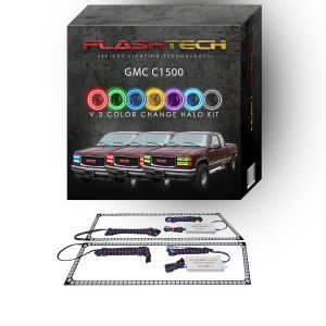 GMC 1500 V.3 Color Change Lower Blinker Halo Headlight Kit 1988-1998 OBS
