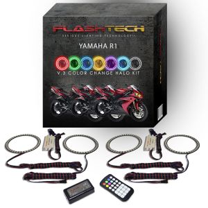 Yamaha R1 2004-2006 V.3 Fusion Color Change LED Halo Headlight Kit with Colorfuse RF Remote