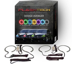 Dodge Avenger V.3 Fusion Color Change LED Halo Headlight Kit 2008-2015