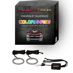 Chevrolet Silverado Projector ColorChase LED Halo Headlight Kit 2016-2018
