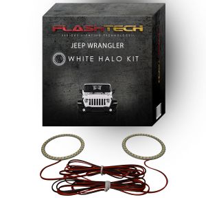 Jeep Wrangler JL White LED Halo Fog Light Kit 2018-2019
