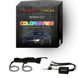 Infiniti G37 Coupe ColorChase LED Halo Fog Light Kit 2008-2013