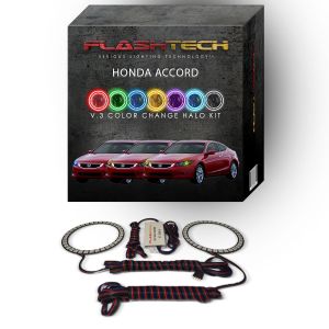 Honda Accord Coupe V.3 Fusion Color Change LED Halo Headlight Kit 2008-2010