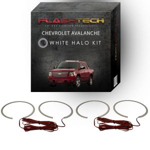 Chevrolet Avalanche White LED Halo Headlight Kit 2007-2013
