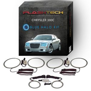 Chrysler 300c V.3 Fusion Color Change Headlight & LED Halo Fog Light Kit 2005-2010 Blue LED Halo Headlight and Fog light Kit