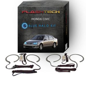 Honda Civic 2004-2005 Blue LED Halo Headlight Kit