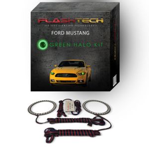 Ford Mustang 2015-2017 Green LED Halo Headlight Kit