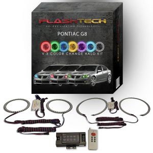 Pontiac G8 2008-2009 V.3 Fusion Color Change LED Halo Headlight Kit with RF Remote