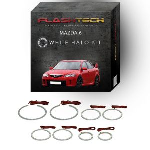 Mazda 6 White LED Halo Headlight Kit 2003-2008