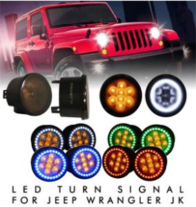 Jeep JK Smoked Lens LED Turn Signal Assembly
