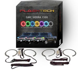 GMC Sierra V.3 Fusion Color Change LED Halo Headlight Kit 1999-2006