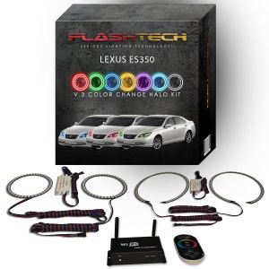 Lexus ES350 2007-2009 V.3 Fusion Color Change LED Halo Headlight Kit with Wifi Remote