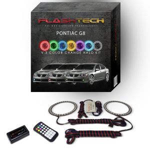 Pontiac G8 2008-2009 V.3 Fusion Color Change LED Halo Fog light Kit with bluetooth RF Remote