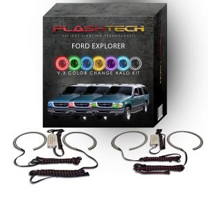 Ford Explorer V.3 Fusion Color Change LED Halo Headlight Kit 1995-2001