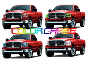 Dodge Ram ColorChase LED Halo Headlight Kit 2006-2008
