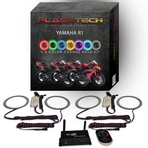 Yamaha R1 2004-2006 V.3 Fusion Color Change LED Halo Headlight Kit with Wifi Remote