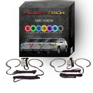 GMC Yukon V.3 Fusion Color Change LED Halo Headlight Kit 2007-2013