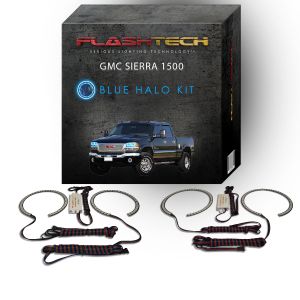 GMC Sierra 1999-2006 Blue LED Halo Headlight Kit