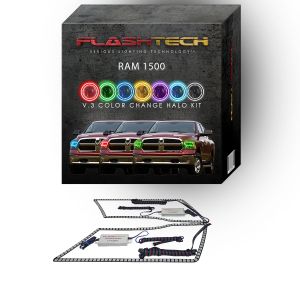 Dodge Ram Sport V.3 Fusion Color Change LED Halo Headlight Kit 2009-2016