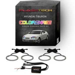 Hyundai Tiburon ColorChase LED Halo Headlight Kit 2003-2004