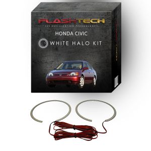 Honda Civic White LED Halo Headlight Kit 2001-2003
