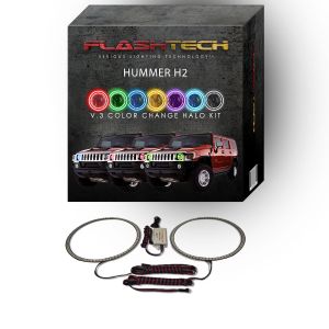 Hummer H2 V.3 Fusion Color Change LED Halo Headlight Kit 2003-2009