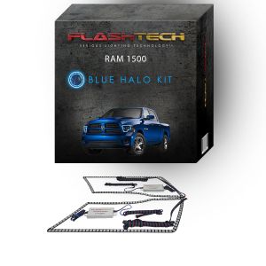 Dodge Ram 2009-2014 Blue LED Halo Headlight Kit