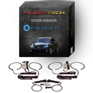 Dodge Avenger V.3 Fusion Color Change Headlight & LED Halo Fog Light Kit 2008-2010 Blue LED Halo Headlight and Fog light Kit