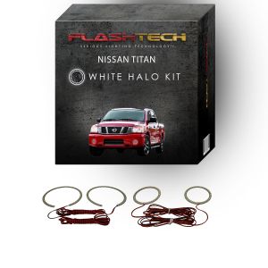 Nissan Titan White LED Halo Headlight Kit 2004-2015