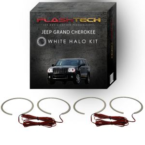 Jeep Grand Cherokee White LED Halo Headlight Kit 2005-2010