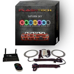 Saturn Sky 2007-2010 V.3 Fusion Color Change LED Halo Headlight Kit with Wifi Remote