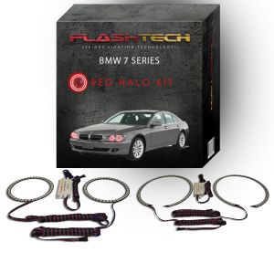 BMW 7 series 2006-2008 Red LED Halo Headlight Kit